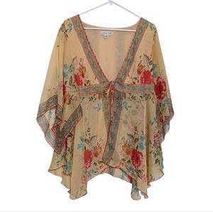 Coldwater Creek Layering Floral Blouse Top